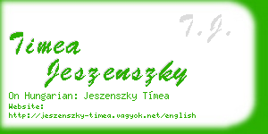 timea jeszenszky business card