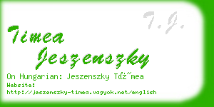 timea jeszenszky business card